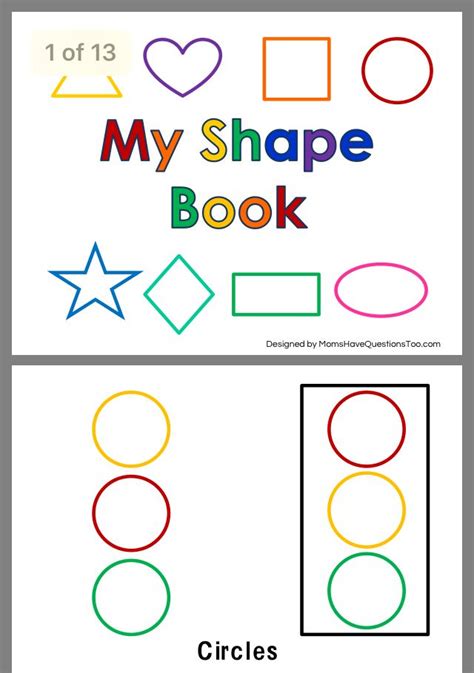shape books quiet book book design preschool shapes kid garden