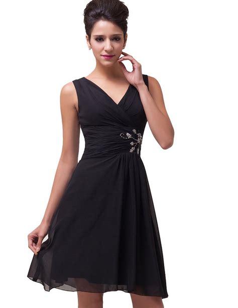 megan black chiffon cocktail dress vintage clothing   glam