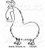 Llama Coloring Pages Bully Goat Template Cartoon sketch template