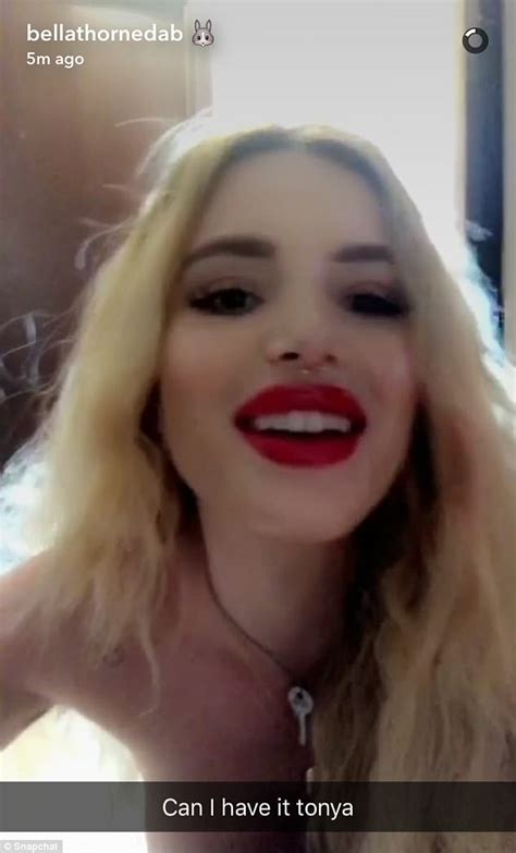 bella thorne posts topless photo on snapchat