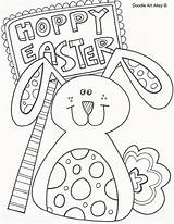 Easter Coloring Pages Doodle Hoppy Alley sketch template