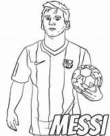 Messi Coloring Pages Football Lionel sketch template