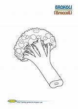 Brokoli Mewarnai Broccoli sketch template