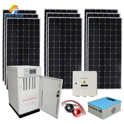 grid kva solar power system kw  phase solar panel system china solar home system