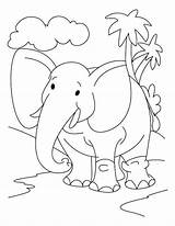 Mewarnai Gajah Preschoolers Sheets Pintar sketch template