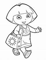 Dora Explorer Coloring Drawing Pages Beach Colouring Paper Sheets Color Print Letter Dog Pdf Clipart Printable Time Diego Drawings Getdrawings sketch template