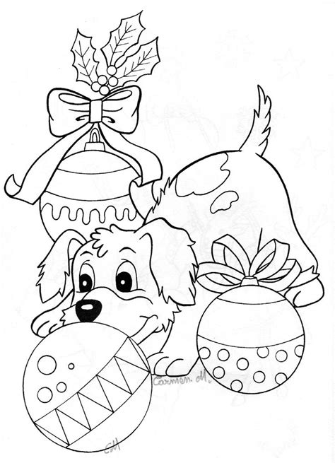 christmas puppy novyy god rozhdestvo shchenok sobaka puppy coloring