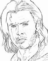 Step Hemsworth Huntsman Chris Draw Dragoart sketch template
