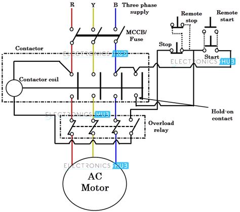 wiring diagram contactor motor