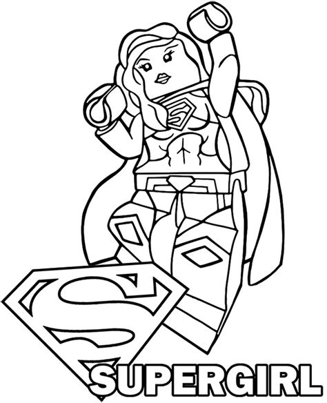 lego supergirl minifigure coloring page topcoloringpagesnet