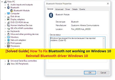 Reinstall Bluetooth Driver Windows 10 In 2021 Bluetooth