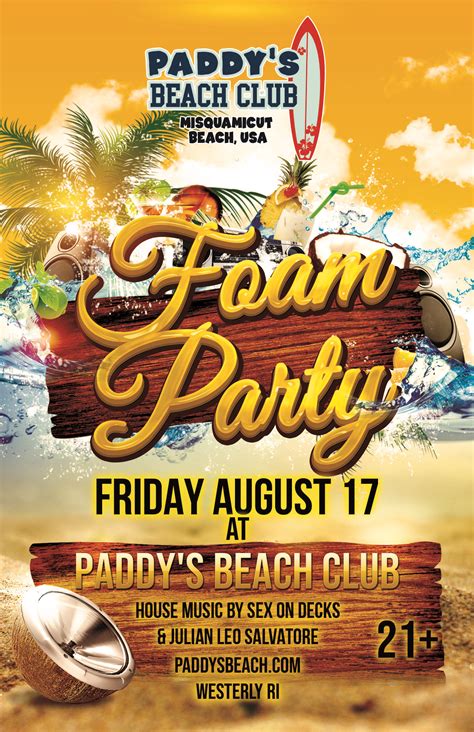foam party at the beach w sex on decks and julian leo salvatore paddy