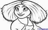 Croods Coloring Pages Clipart Books Library Eep Comments sketch template