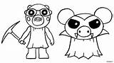 Piggy Roblox Coloring Robby Personajes sketch template