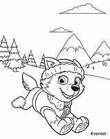 Everest Paw Patrol Coloring Pages Getdrawings sketch template