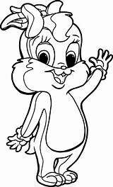 Looney Coloring Girl Baby Tunes Rabbit Warner Bros Hello Wecoloringpage Pages sketch template