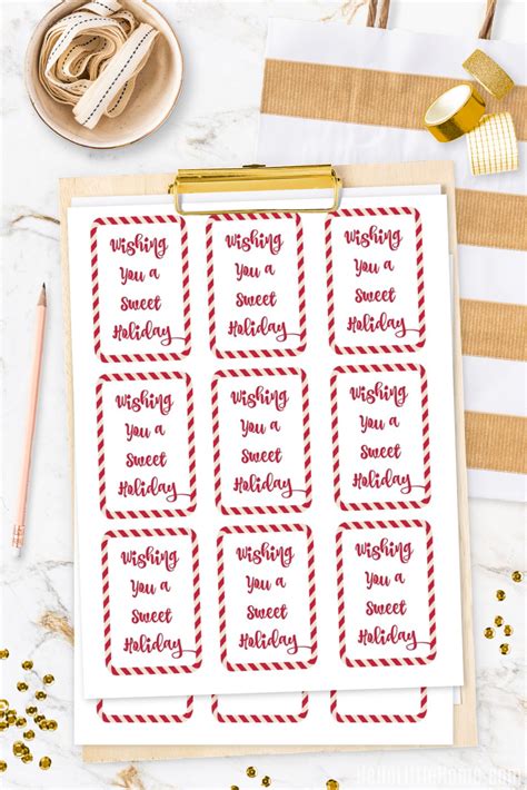 candy cane gift tags  printable   home