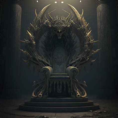 illustration   hell throne hall   throne idea  scary