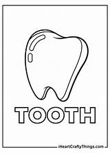 Tooth Toothbrush Iheartcraftythings sketch template