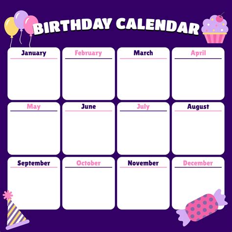 employee birthday list template excel