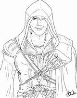 Assassin Ezio Assasin Draw sketch template