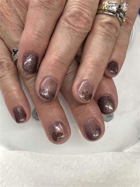Taupe Ombré Fall Gel Nails Fall Gel Nails Nails Gel Nail Designs