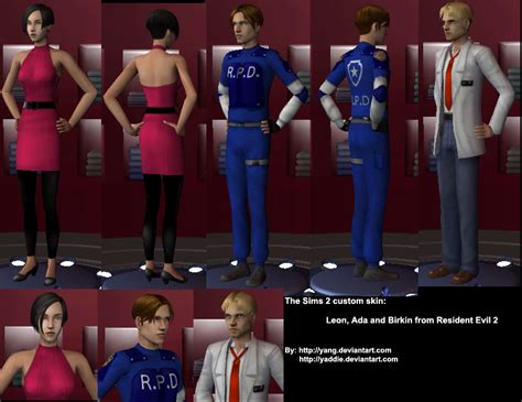 Mod The Sims Ada Wong Leon Kennedy William Birkin Resident Evil 2