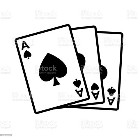 poker card icon vector design template stock illustration  image  ace art black
