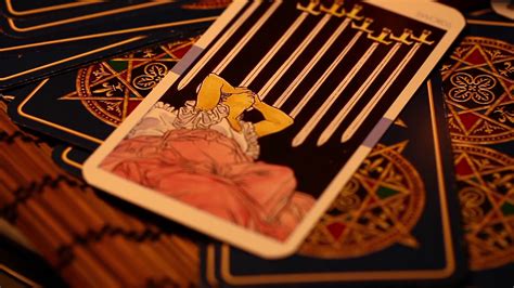 mystic tarot cards reading future stock video footage