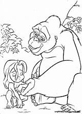 Tarzan Ausmalbilder Kleurplaat Kleurplaten Gorilla Desenhos Malvorlagen Malvorlage Coloriages Stimmen Stemmen Depuis Colorir sketch template