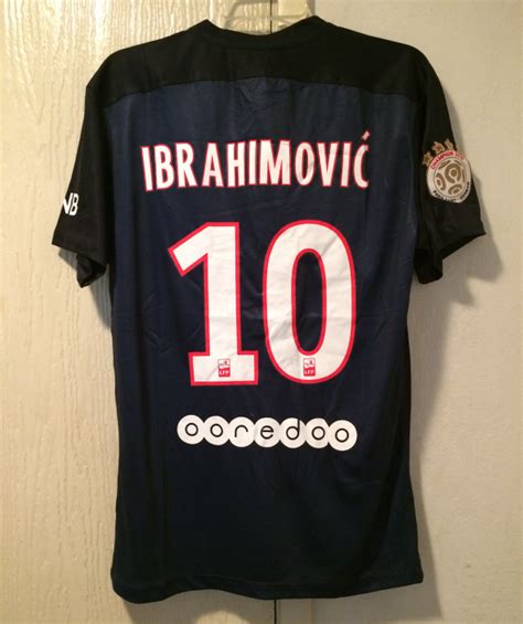zlatan ibrahimovic psg home jersey  mens large  soccer kit   men