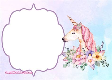 unicorn invitation template