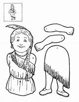 Puppet Indian Coloring Maiden Part sketch template