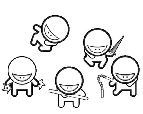 print   attractive ninja coloring pages  kids activity