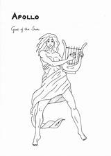 Greek Apollo God Pages Gods Coloring Mythology Sun Griechische Malvorlagen Götter Circle Unit Study Da Quiver Colorare Drew Arrows Hermes sketch template