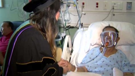 woman fulfills dying father s dream to see her graduate abc13 houston