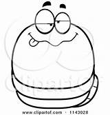 Worm Drunk Cartoon Clipart Chubby Coloring Thoman Cory Vector Outlined Royalty 2021 sketch template