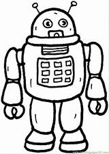Robot Coloring Pages Printable Kids Colouring Robots Kleurplaat Template Toy sketch template