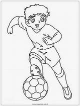 Mewarnai Pemain Sepakbola Olahraga Kartun Bola Sepak Bermain Lukisan Mewarnaigambar Fajar Maulana Nirmana sketch template
