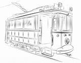 Coloring Trolley Car Pages Drawing Printable Cars Train Kids Trains sketch template