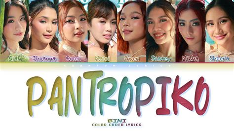 Bini Pantropiko Color Coded Lyrics Fil Eng Youtube