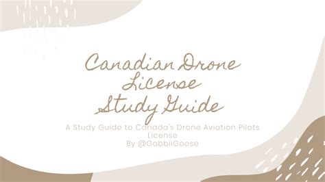 canadian drone license study guide escape artist