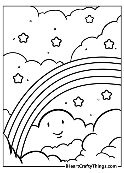 rainbow coloring page pics