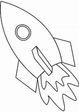 Rocket Coloring Ship Pages Print Kids Color sketch template