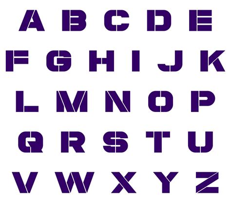 letter stencils alphabet printable     printablee