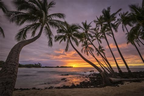 places    sunset  hawaii