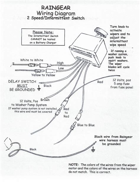 wiring diagram raingear wiper systems