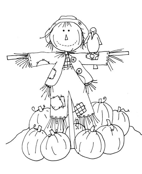 coloring pages  scarecrows  preschooers coloring home