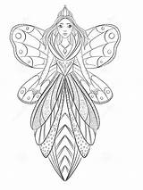 Coloring Pages Therapy Adult Fairy Queen Flower Illustration Printable Color Adults Beautiful Dress Gorgeous Book Bright Colors Favorite Choose sketch template
