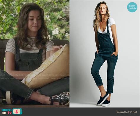 Wornontv Callie’s Denim Overalls And Striped Tee On The Fosters Maia
